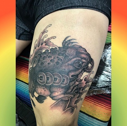 古河生井一家・tattooアート・a.k.aだぁ君・三脚蟾蜍・茨城古河・関興業